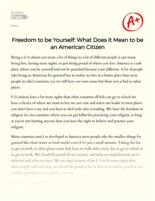 What Does It Mean to Be an American Citizen: A Multi-perspective Essay